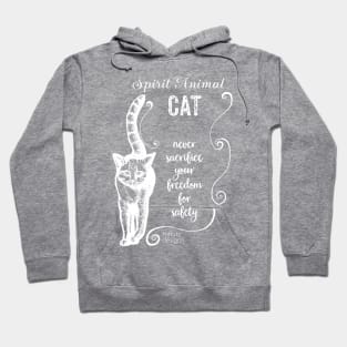 Spirit animal Cat white Hoodie